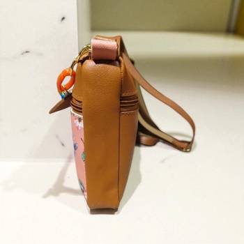 Women Pink Floral Sling Bag Bow Chain Stylish Shoulder Purse 3
