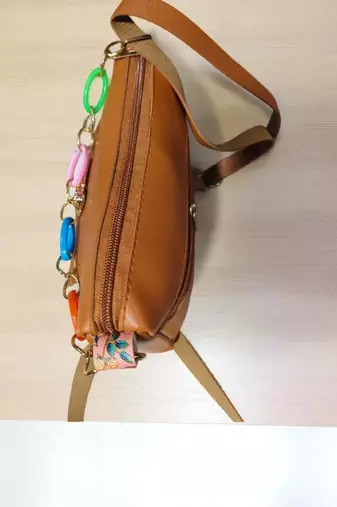 Women Pink Floral Sling Bag Bow Chain Stylish Shoulder Purse