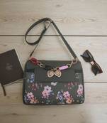 Floral Sling Bag for Women Stylish Chain Strap Crossbody Handbag