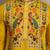 YELLOW VISCOSE SILK THEAD WITH SEQUINS EMBROIDERED WORK WEDDING FUNCTION NAVRATRI FESTIVAL PARTY WEAR STRAIGHT KURTA