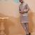 Grey viscose silk thread with sequins embroidered work wedding festival party wear straight kurta with jacket