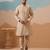 Beige viscose silk thread with sequins embroidered work wedding festival party wear straight kurta with jacket