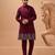 Maroon viscose silk premium thread with sequins embroidered work wedding festival party wear straight kurta with jacket