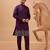 Purple viscose silk premium thread with sequins embroidered work wedding festival party wear straight kurta with jacket