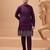 Purple viscose silk premium thread with sequins embroidered work wedding festival party wear straight kurta with jacket