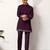 Purple art silk premium thread with sequins embroidered work wedding festival party wear straight kurta with jacket