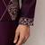 Purple art silk premium thread with sequins embroidered work wedding festival party wear straight kurta with jacket