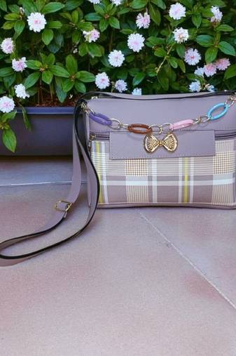 Check Pattern Sling Bag for Women Stylish Crossbody Chain Handbag