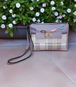 Check Pattern Sling Bag for Women Stylish Crossbody Chain Handbag