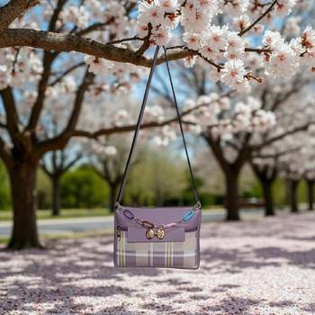 Check Pattern Sling Bag for Women Stylish Crossbody Chain Handbag 4