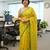 Yellow bengali khadi cotyton saree stylish for women