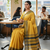 Yellow bengali khadi cotyton saree stylish for women