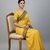 Yellow bengali khadi cotyton saree stylish for women