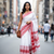 White bengali khadi cotyton saree stylish for women