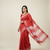 red bengali khadi cotyton saree stylish for women