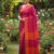Pink bengali khadi cotyton saree stylish for women