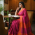 Pink bengali khadi cotyton saree stylish for women