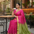 Pink bengali khadi cotyton saree stylish for women