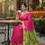 Pink bengali khadi cotyton saree stylish for women