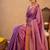 Lavender bengali khadi cotyton saree stylish for women