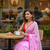 Pink bengali khadi cotyton saree stylish for women