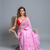 Pink bengali khadi cotyton saree stylish for women
