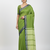 Green bengali khadi cotyton saree stylish for women