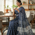 Blue bengali khadi cotyton saree stylish for women