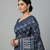 Blue bengali khadi cotyton saree stylish for women