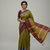Green bengali khadi cotyton saree stylish for women
