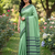 Green bengali khadi cotyton saree stylish for women