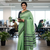 Green bengali khadi cotyton saree stylish for women