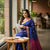 Blue bengali khadi cotyton saree stylish for women