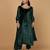 Dark green velvet kurta set