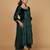 Dark green velvet kurta set