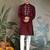 Maroon pure viscose real mirror with jari weaving work wedding festival party wear straight kurta with dupatta