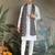 White pure viscose real mirror with jari weaving work wedding festival party wear straight kurta with dupatta
