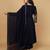 Dark blue katan silk anarkali set