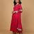 Rani pink georgette anarkali set