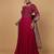 Wine nalki and cutdana work georgette anarkali suit