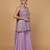 Lavender mirror work georgette peplum sharara set
