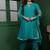 Teal organza kurta set