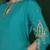 Teal organza kurta set