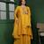 Mustard cutdana and pearl katan silk kurta set