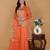 Orange chanderi georgette sharara set with
