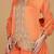 Orange chanderi georgette sharara set with