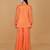 Orange chanderi georgette sharara set with