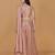Light peach tissue cutdana nalki work drape sharara set