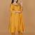 Mustard  opara silk pearl cutdana work three piece set