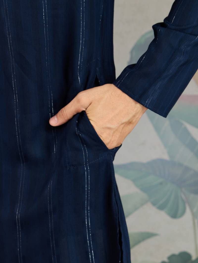 Navy blue green pure viscose real mirror with jari weaving work wedding festival party wear straight kurta with dupatta